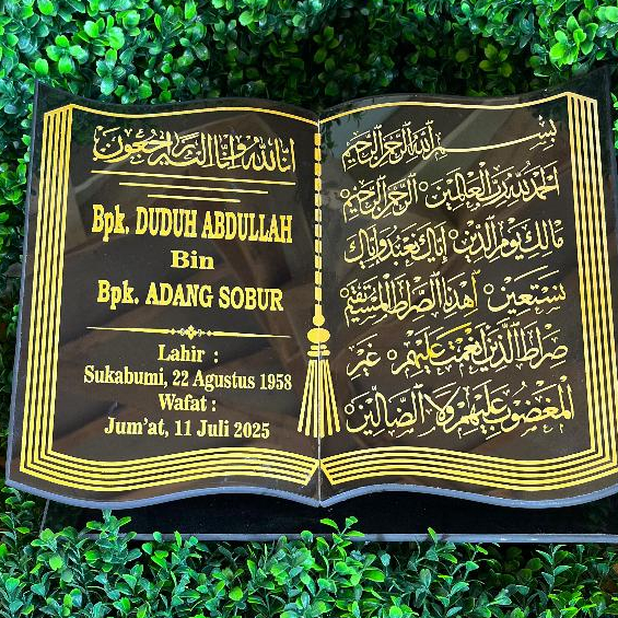 Sinar Nisan - Batu Nisan Ukuran 30x40 Granit Bentuk Buku Premium Quality