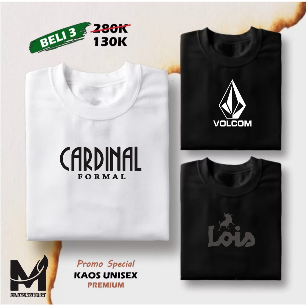 NEW PROMO BELI 1 DAPAT 3 PCS ( BAHAN TEBAL) KAOS DISTRO 100% CATTON COMBED 30s KAOS LENGAN PENDEK CA