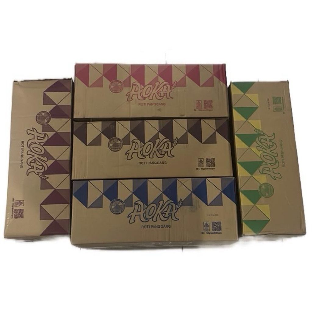 1 Karton Kardus Aoka Roti Panggang Isi 60 Pcs Rasa Mix Campur Variasi Rasa Terbaik
