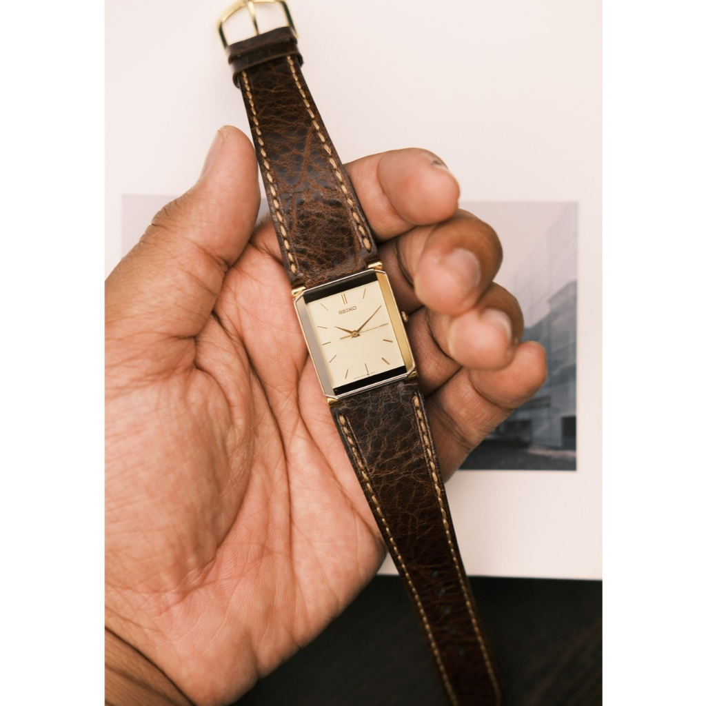 SEIKO Tank Cream Dial - Vintage Luxury Preloved Men Watch