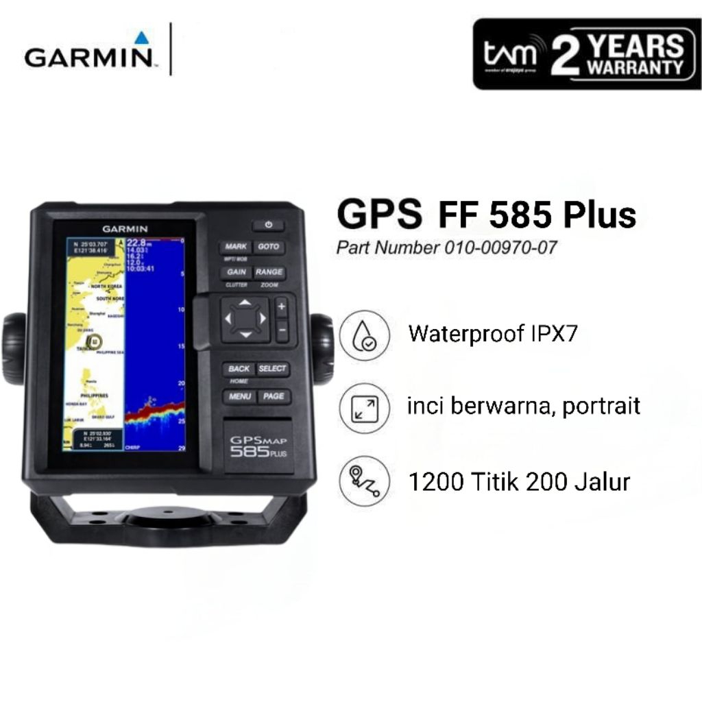 GPS Garmin FishFinder 580/585 Plus Garansi TAM 2 tahun