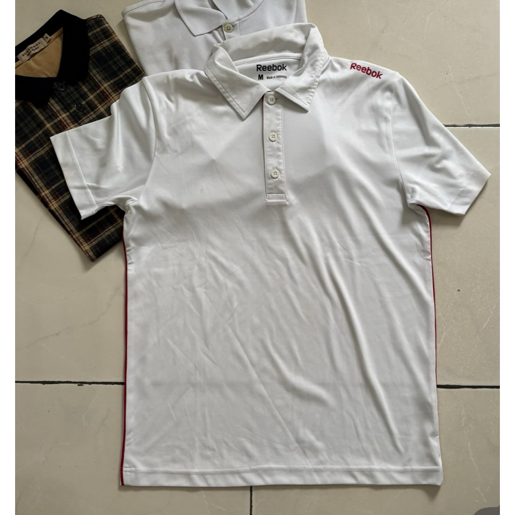 Kaos Kemeja Pria Rbk Putih Branded