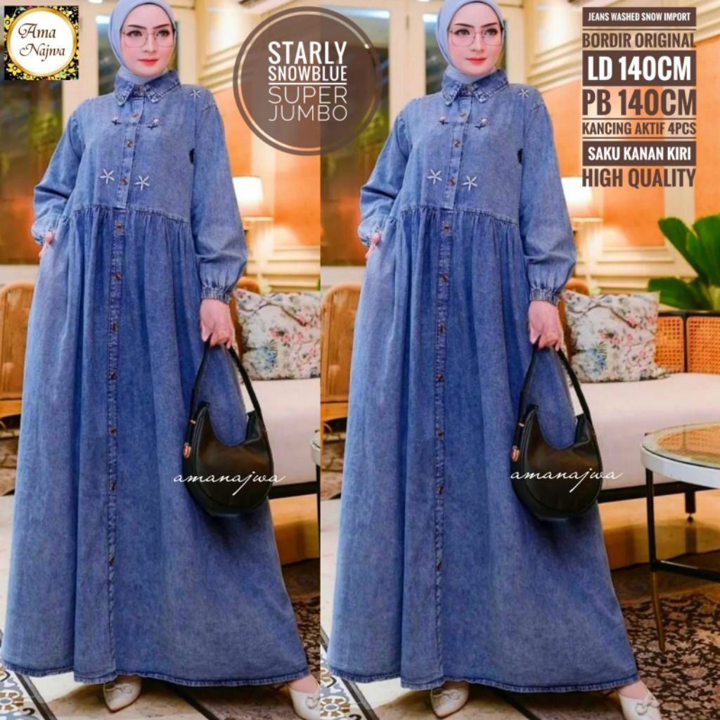 AMA NAJWA - Dres Jeans Starly Jumbo Ld 140cm