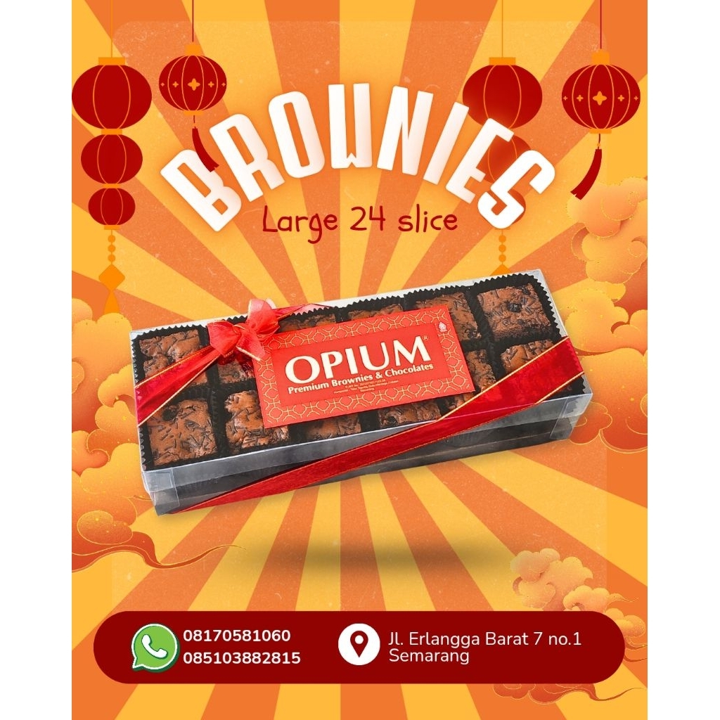 Brownies Oven Raisin | Oleh oleh Semarang | OPIUM Premium Brownies