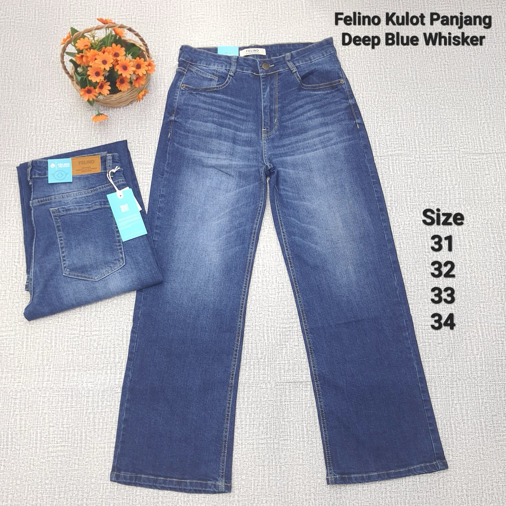 FELINO KULOT PANJANG KANCING SATU DEEP BLUE WHISKER