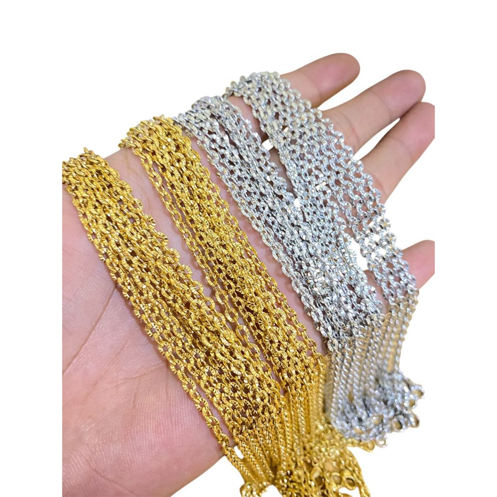 Kusus Grosiran 1Pack/10pcs Kalung Titanium Rantai Nori Ukir Ukuran 0.8mm Anti Karat Terbaru