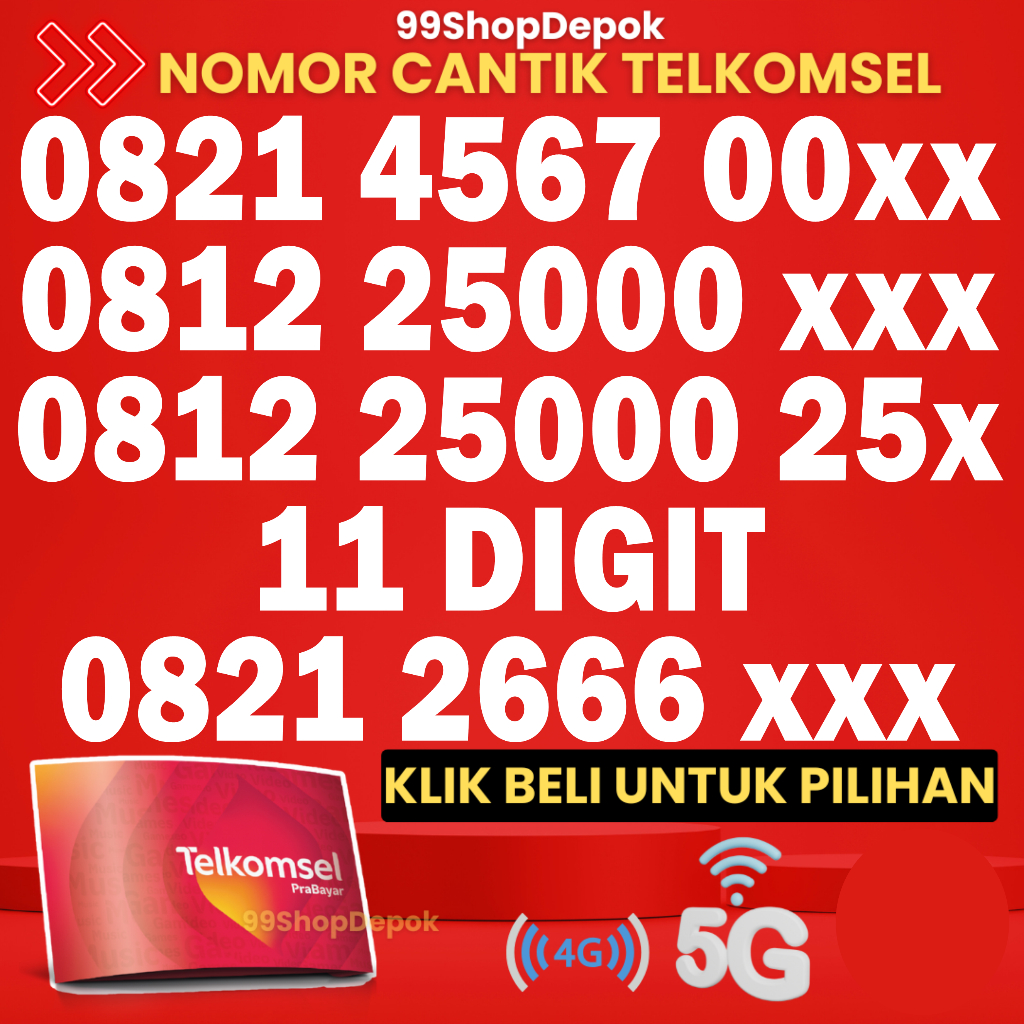 Kartu Perdana Nomor Cantik Telkomsel Simpati KODE 100.3 - Nomer Cantik Telkomsel 999 - No Cantik Sim