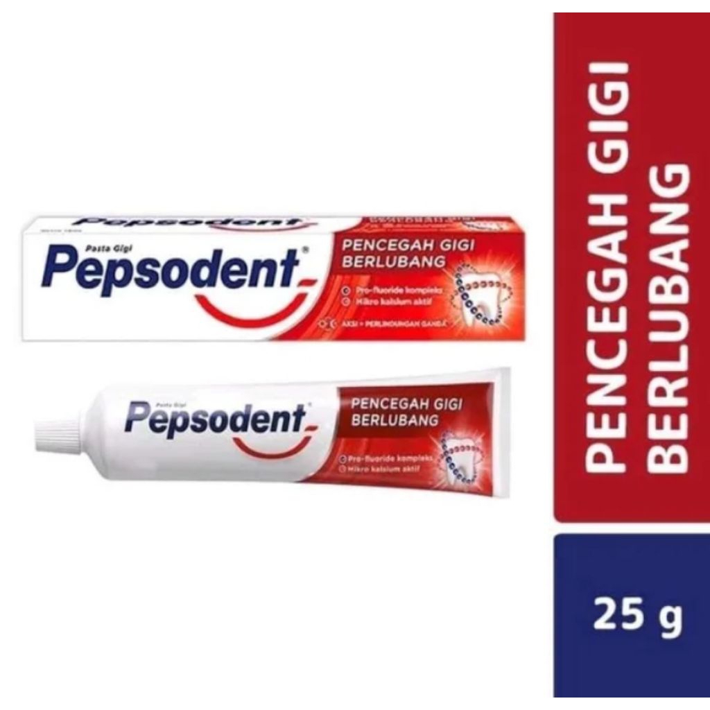 Pepsodent 25g mini / Pasta Gigi Odol 25 gr gram Kecil / Promo Murah Grosir