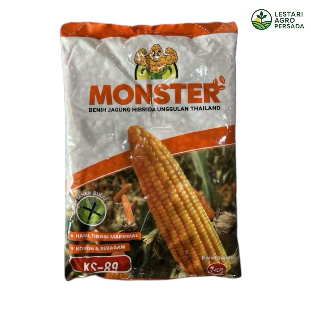 Benih Jagung Hibrida Monster KS89 1Kg. Benih Jagung Unggulan Thailand Tahan bulai dan kekeringan
