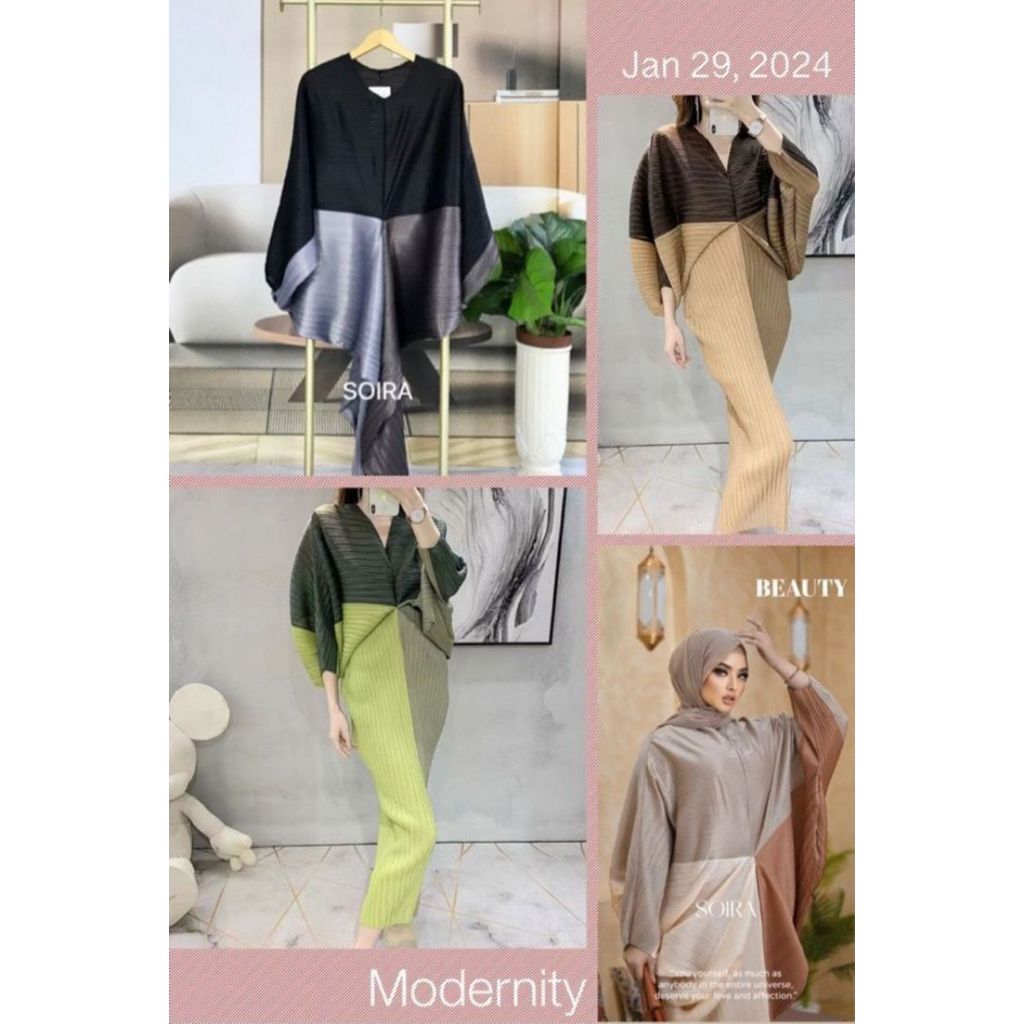 GAMIS KAFTAN BUTIK BRAND SOIRA SERIES RAYA / PESTA PREMIUMAN SALE