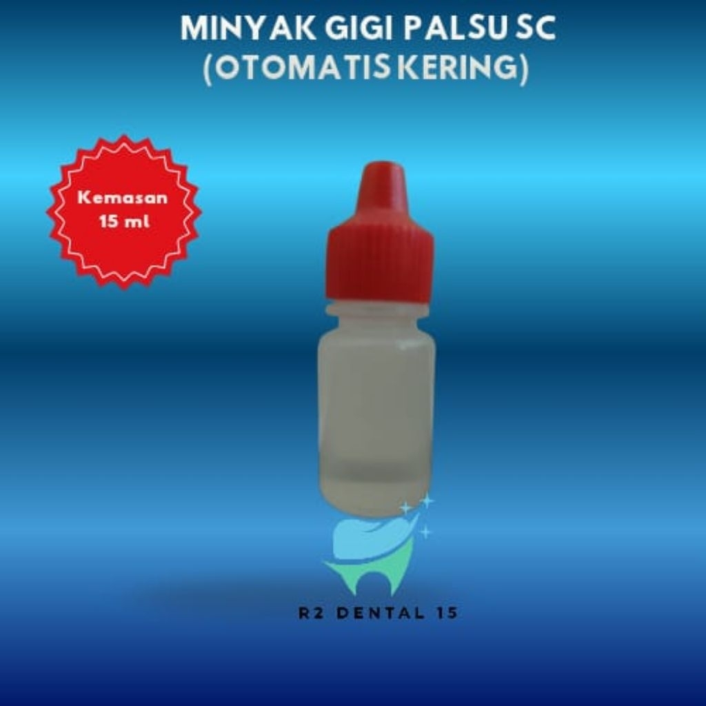 Liquid SC 15 ml (minyak gigi palsu otomatis) / kering sendiri.Bahan Dental /gigi palsu