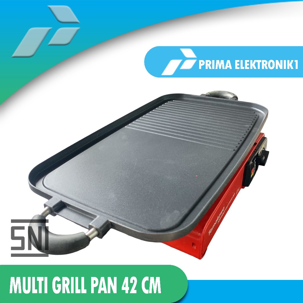 Multi Grill Pan 42 cm Alat Panggang Ayam Ikan Bakar Anti Lengket