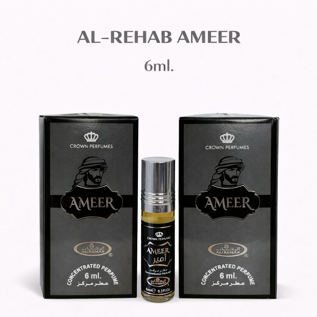 Parfum Oil Al Rehab BPOM AMEER AL OUD 6ml Roll On | Original Berizin BPOM