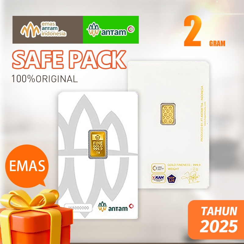2 GR (GRAM) GOLDBAR/LOGAM MULIA/LM/EMAS BATANGAN ANTAM BERSERTIFIKAT - 2g Retro