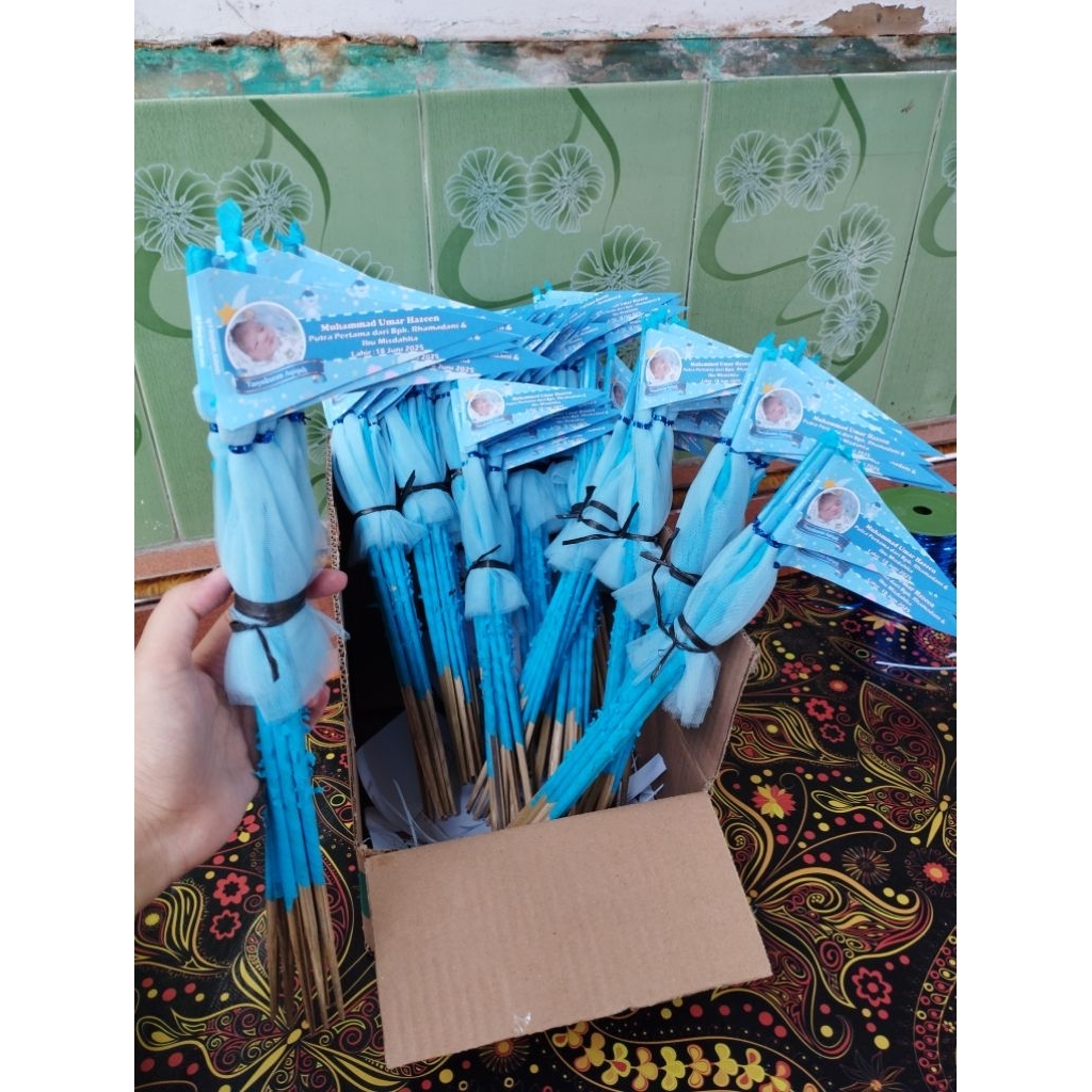 bendera aqiqah / kembang telur aqiqah