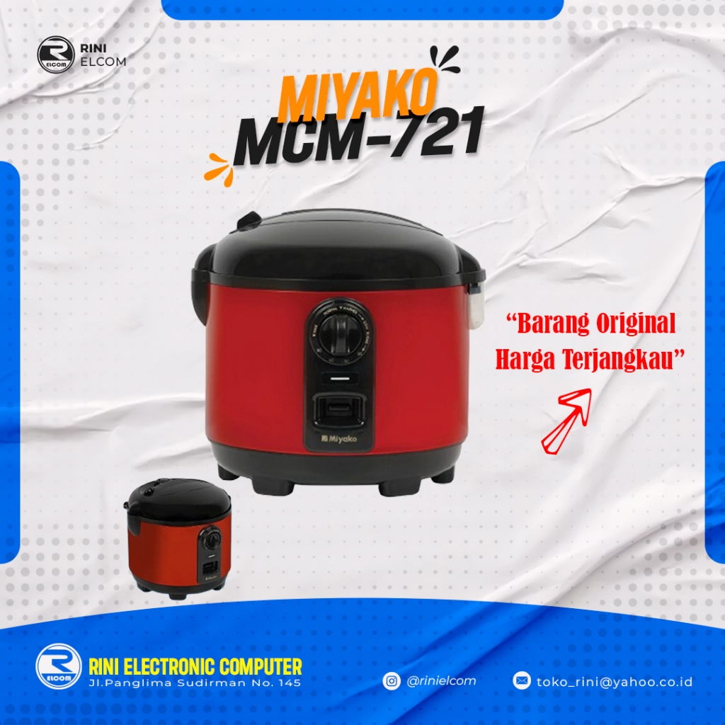 Magic Com Miyako MCM 721 LST Less Sugar MCM721LST