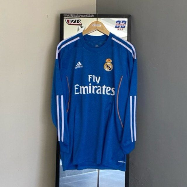 JERSEY RETRO RARE REAL MADRID AWAY 2013/2014 LONG SLEEVE PLAYER ISSUE RONALDO 7- JERSEY SEPAKBOLA RA