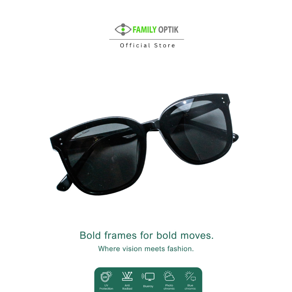 Kacamata Hitam Sunglasses - Joanna France (Libe) - Pria Wanita Unisex anti uv