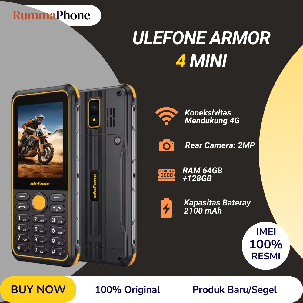 Ulefone Armor Mini 4 4G LTE 64MB/128MB 2100mAh Unisoc T117 2.8" 240 x 320 feature phone