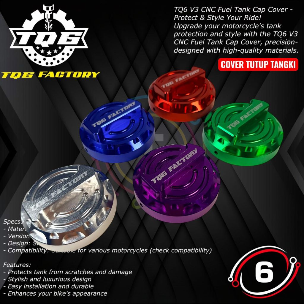 COVER TUTUP TANGKI CNC TQ6 DRAG TUTUP TANGKI UNIVERSAL ALL MOTOR