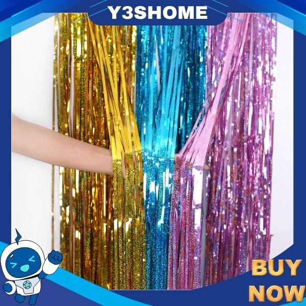 TIRAI  PESTA Tirai Dekorasi Ulang Tahun / Tirai Foil Ultah / Tirai Pesta / Tirai Ulang Tahun Dekoras