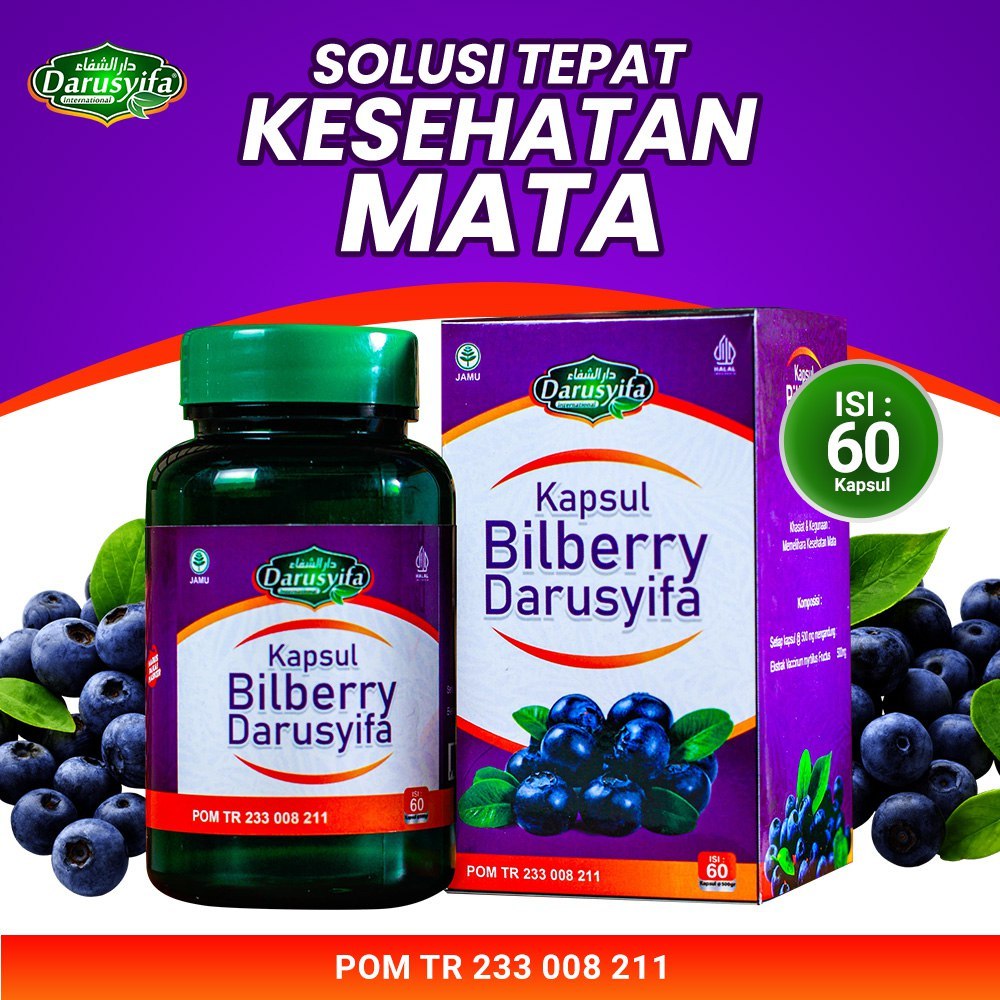 Bilberry Darusyifa - Kapsul Sehat Mata Ekstrak Bilberry Suplemen Mata Membantu Memelihara Kesehatan 