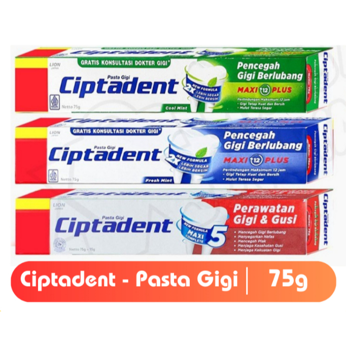 Ciptadent 75 gram Cool Mint Fresh/Pasta Gigi Ciptadent 75gr