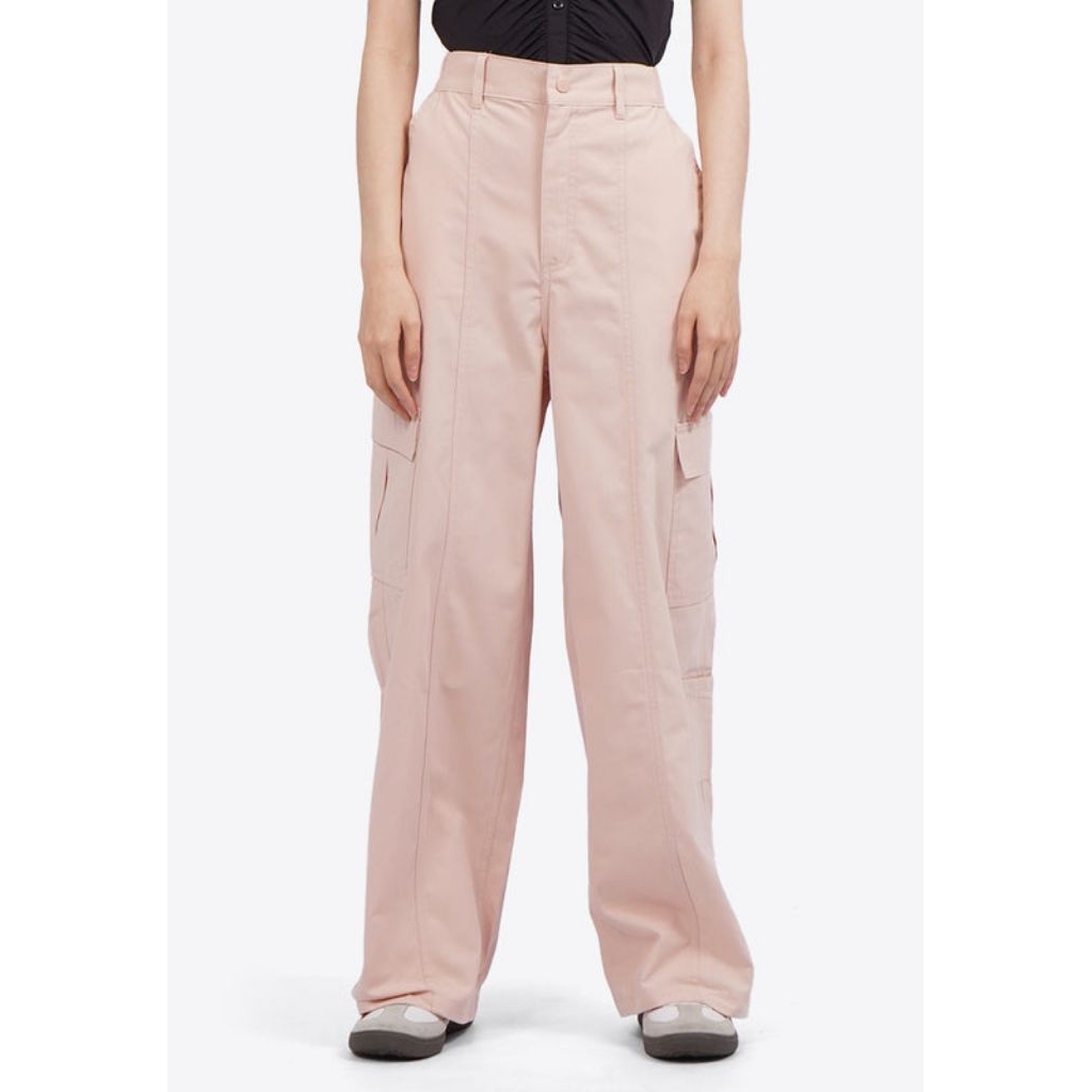 Colorbox High Waist Loose Cargo Pants pink
