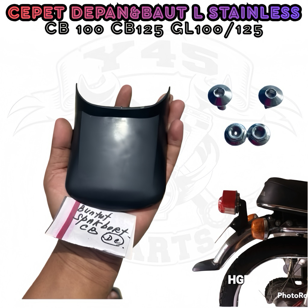 KEPET CEPET SPAKBOR SLEBOR BELAKANG SET BAUT HONDA CB100 CB125 ori