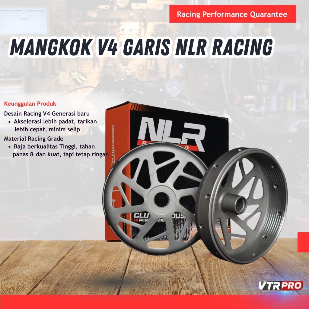 Mangkok Ganda Kartel Garis V4 Racing Anti Gredek Tarikan Enteng NMAX AEROX MIO M3 MIO J BEAT SCOPY