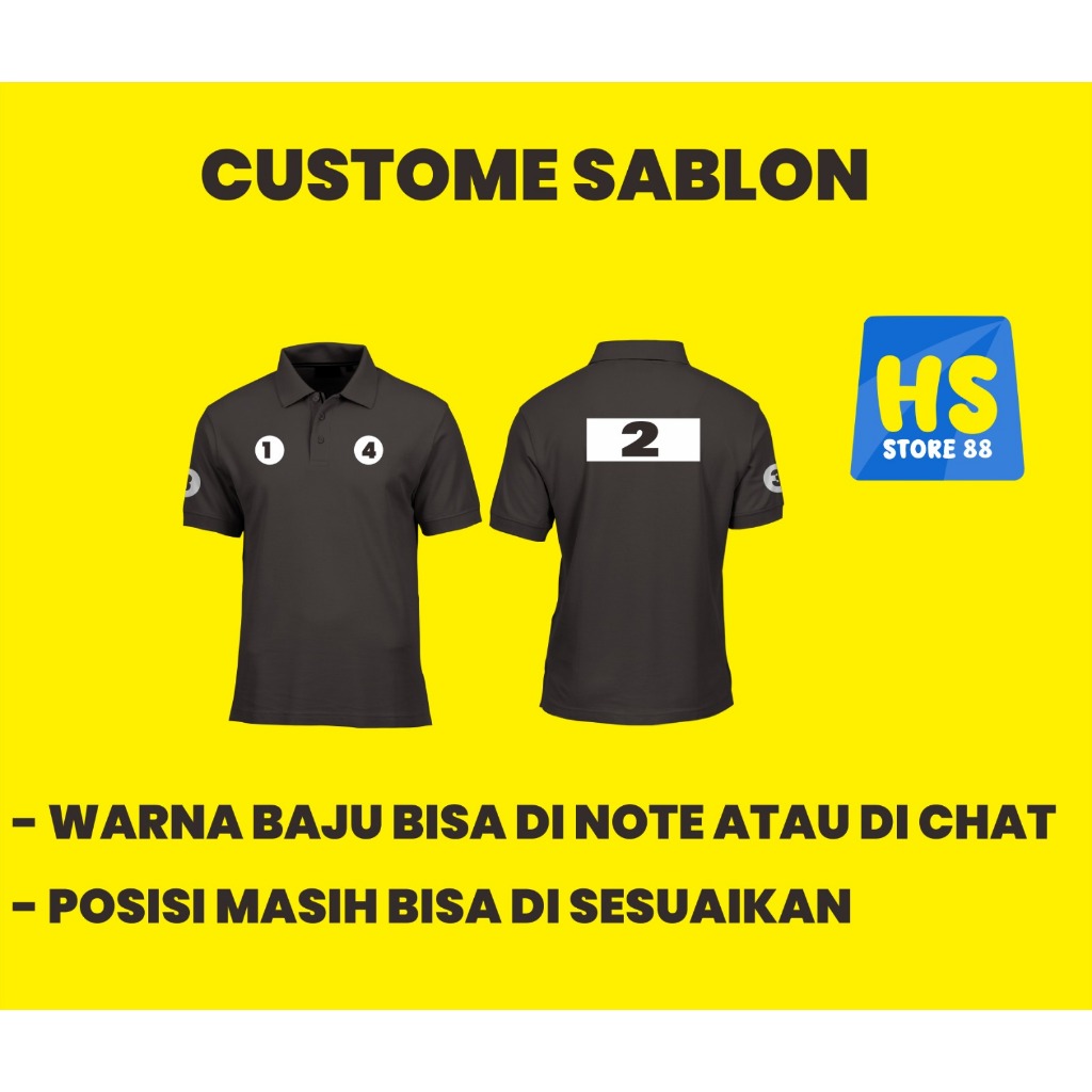 CUSTOME POLO - REQUEST SABLON BAJU POLO - CUSTOME BAJU KERAH SABLON