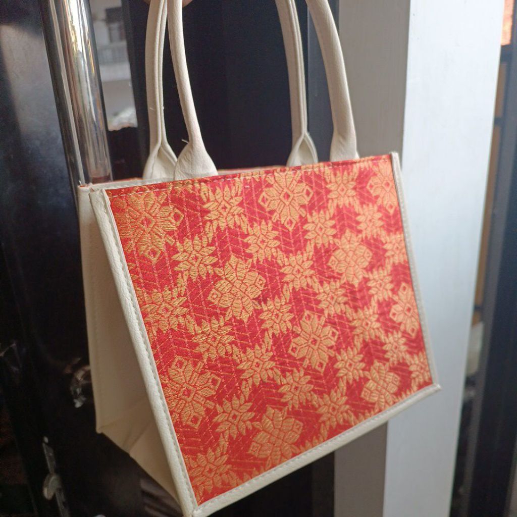 Tas Kain Songket Merah Full kain