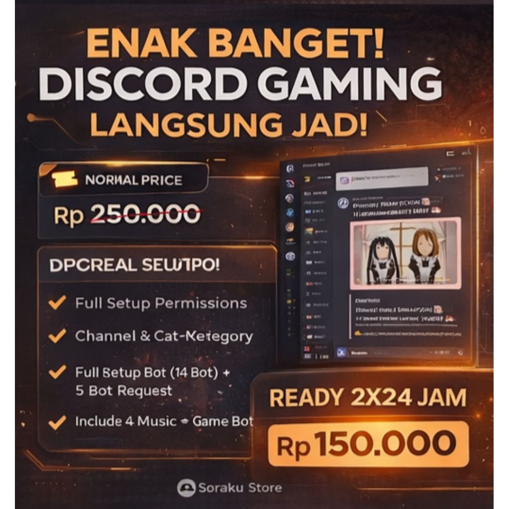 Discord Server Gaming Edition Setup - Full Setup Siap Pakai