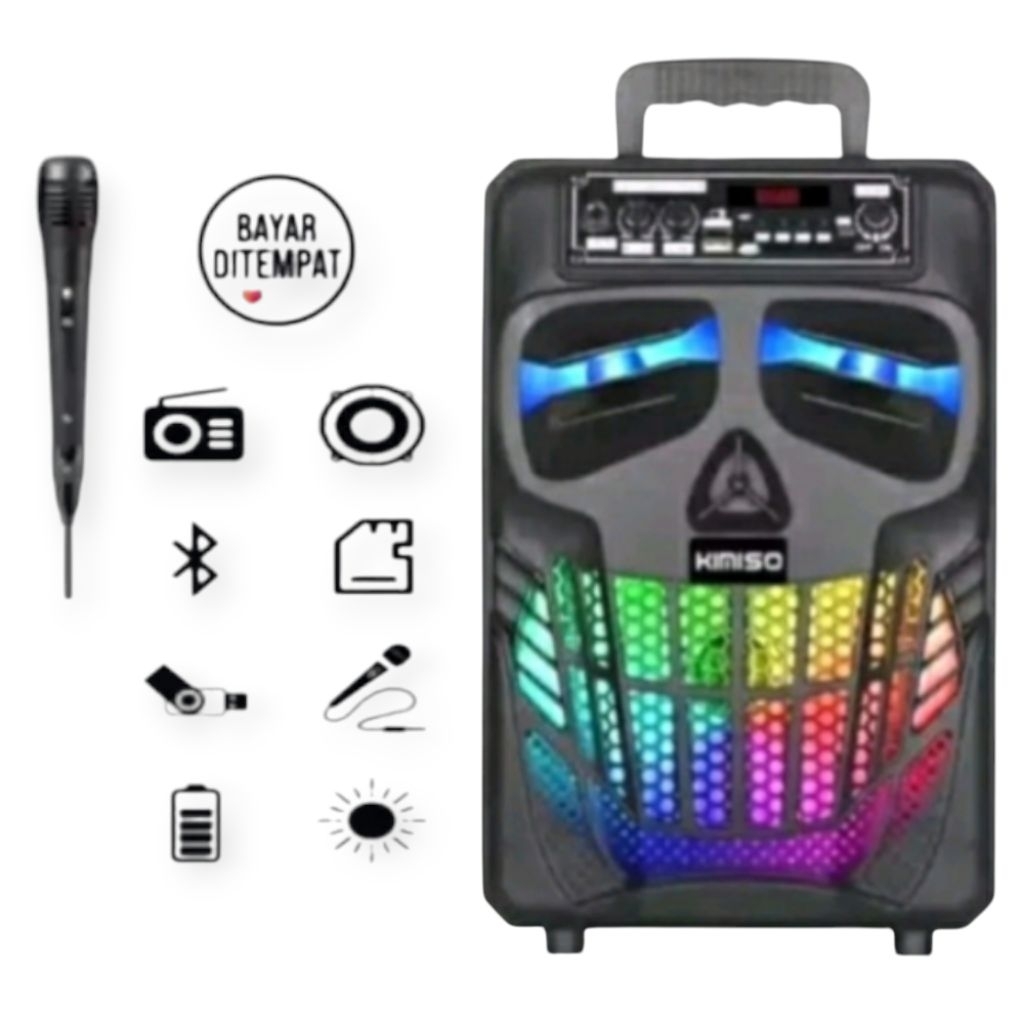 SPEAKER BLUETOOTH KARAOKEAN KIMISO 7801 8'8 INCH Termurah