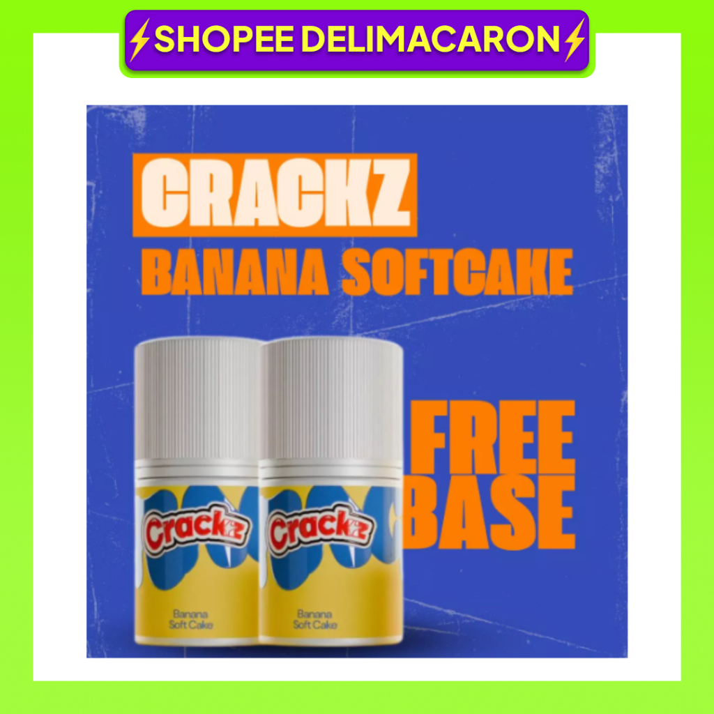 NEW CRACKZ BANANA SOFTCAKE FREEBASE 60ML - BY TETRA INDONESIA 100% AUTHENTIC