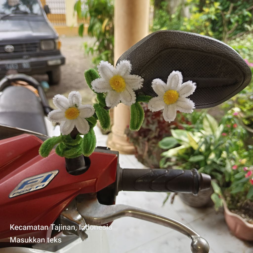 hiasan dekorasi aksesoris spion motor/sepeda listrik