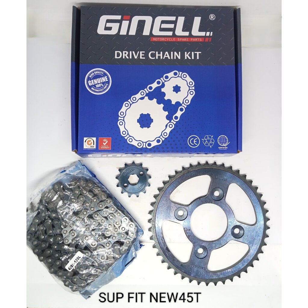 GEAR PAKET BIRU GINELL SUPRA 40T/SUPRA 45T/SUPRA FIT 36T/SUPRA FIT 40T/SUPRA FIT 45T/SUPRA FIT 50T/S