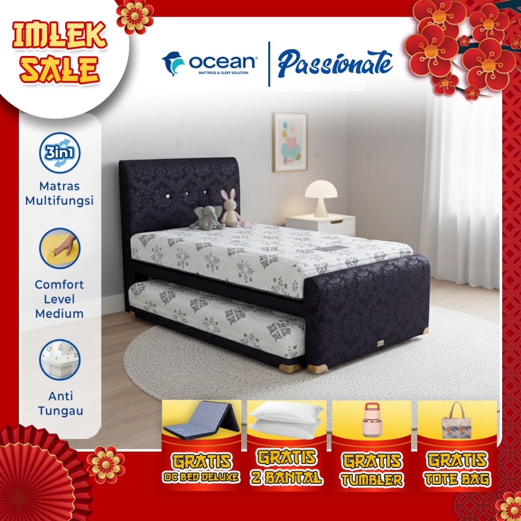 OCEAN SPRINGBED - 2 IN 1 / KASUR DORONG / MATRAS ANAK / BED DORONG 3 IN 1 PASSIONATE 120 BY OCEAN