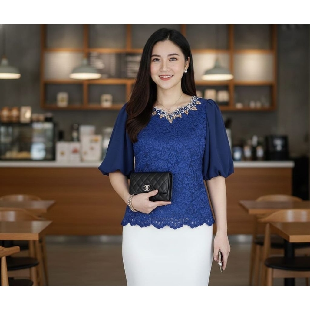 ATASAN BLOUSE BROKAT PREMIUM WANITA