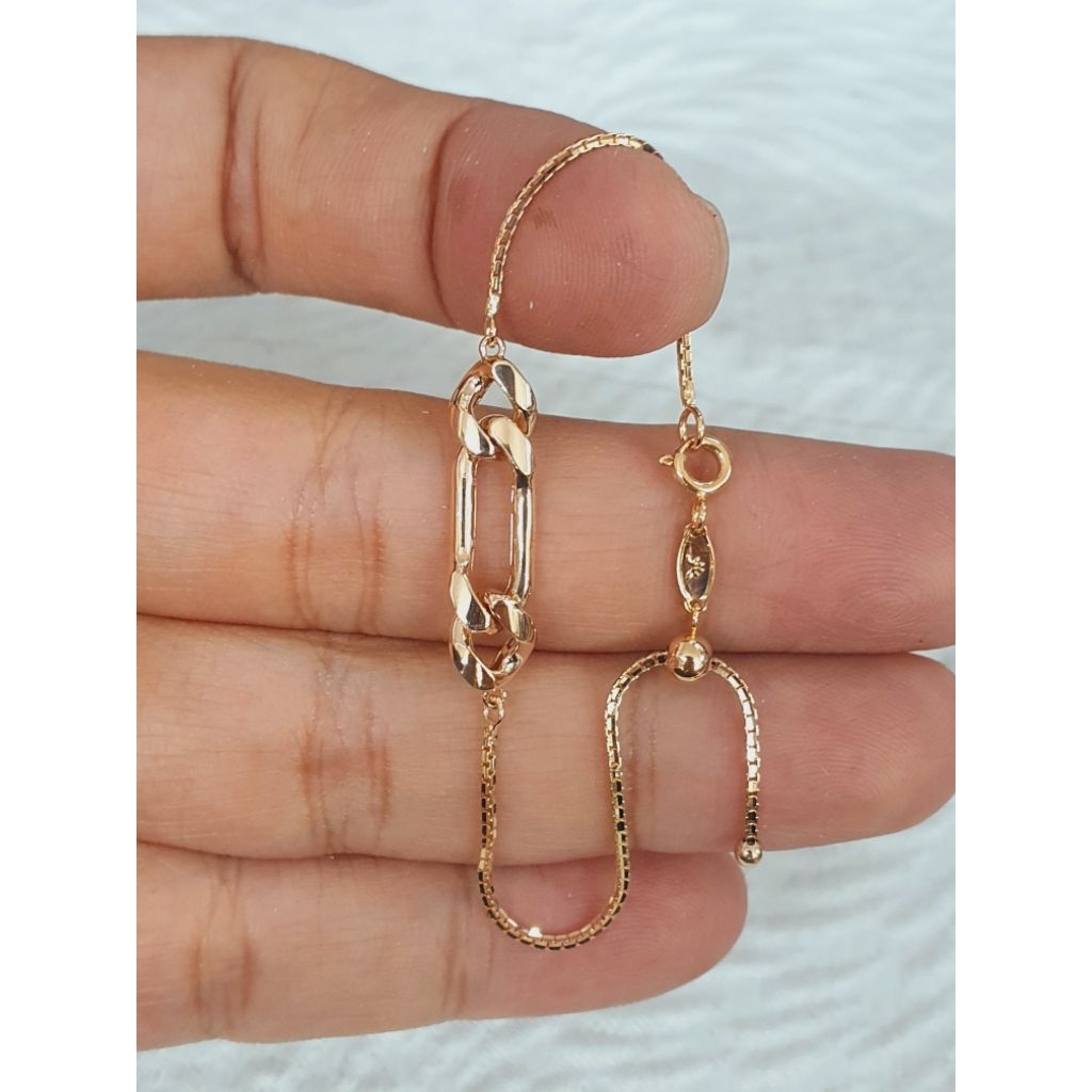 gelang italy santa model serut polos emas 70% 700 70 % 16k