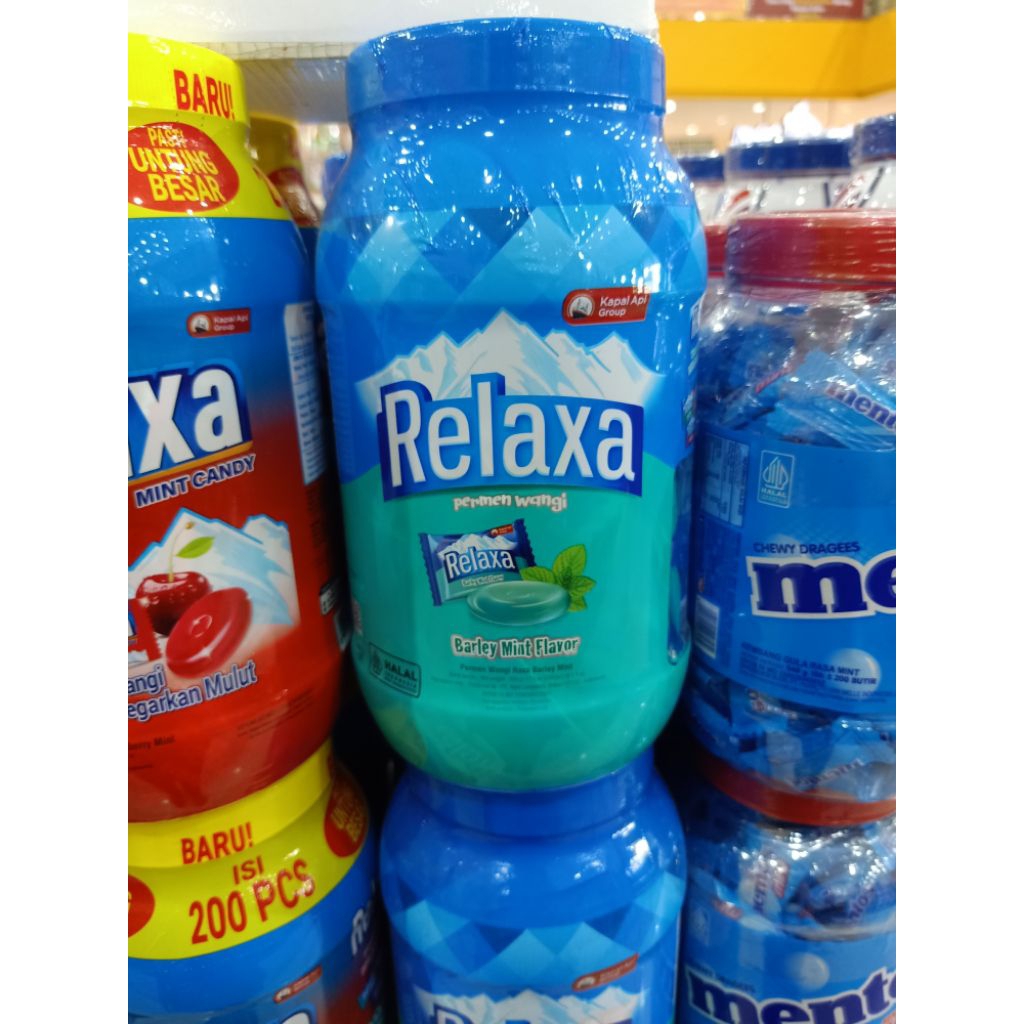 Permen relaxa barley mint toples 500g