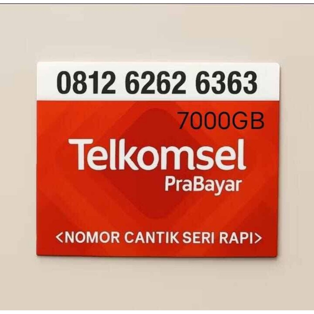 nomor cantik telkomsel prabayar nomor cantik telkomsel 12digit bonus Kouta 7000GB jaringan 5G