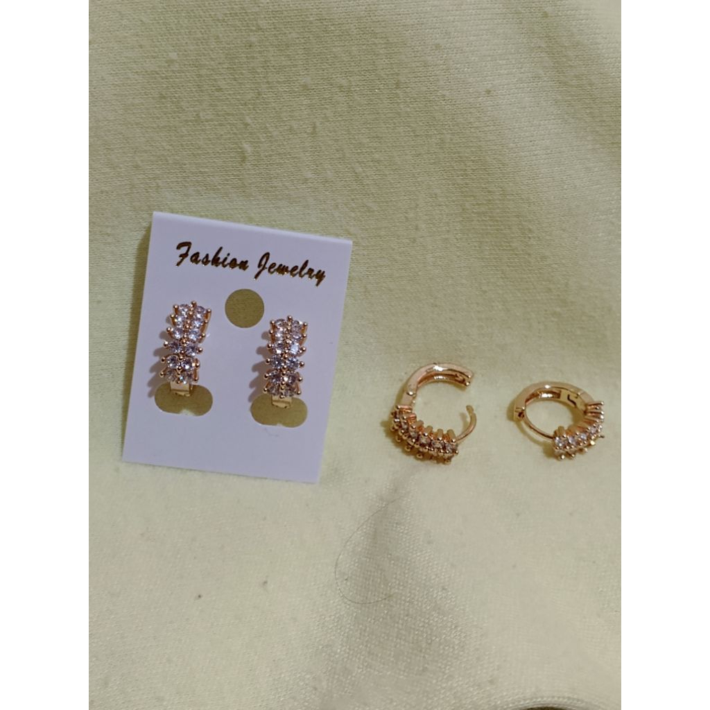 anting Xuping jepit kecil