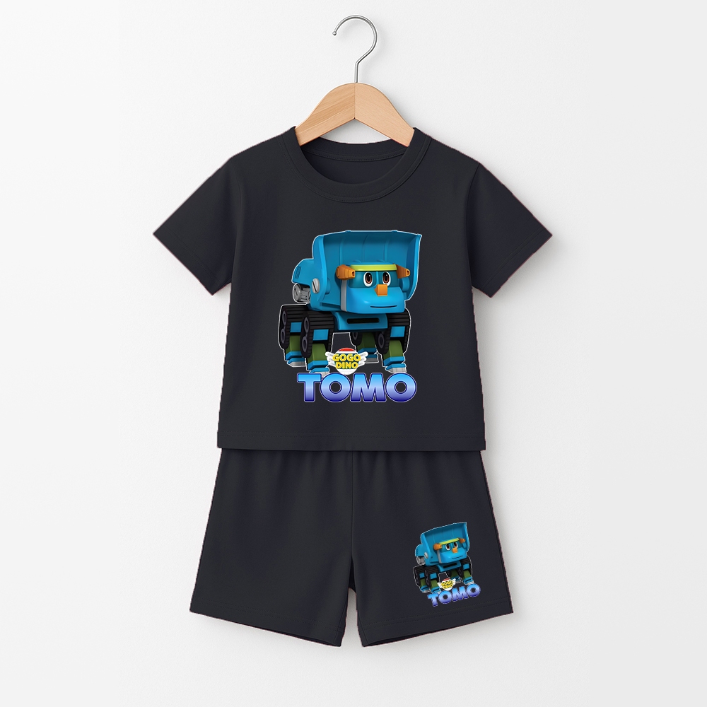 Stelan Anak Gambar Gogodino Tomo Laki-Laki Lengan Pendek Jumbo G-2390