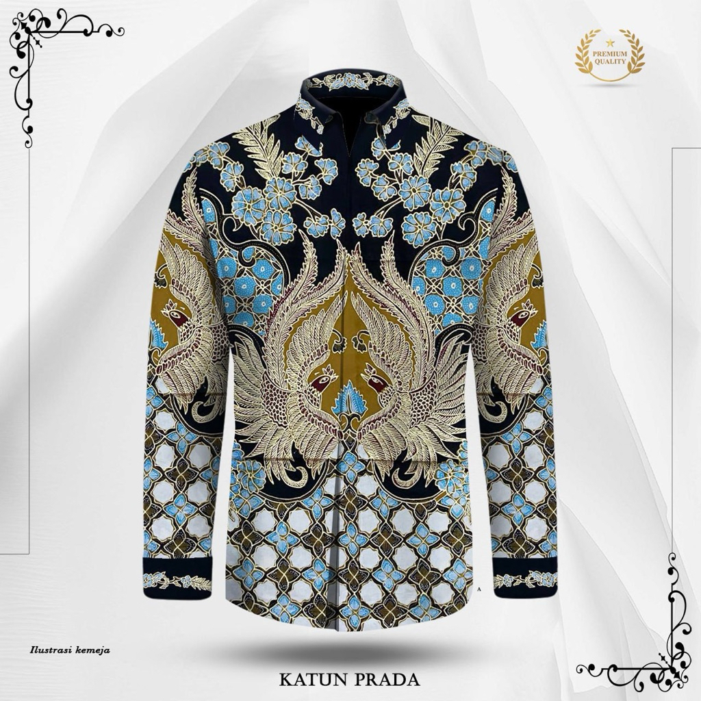 BAHAN BATIK TULIS ASLI KATUN PRADA TINTA EMAS-X9F7T44