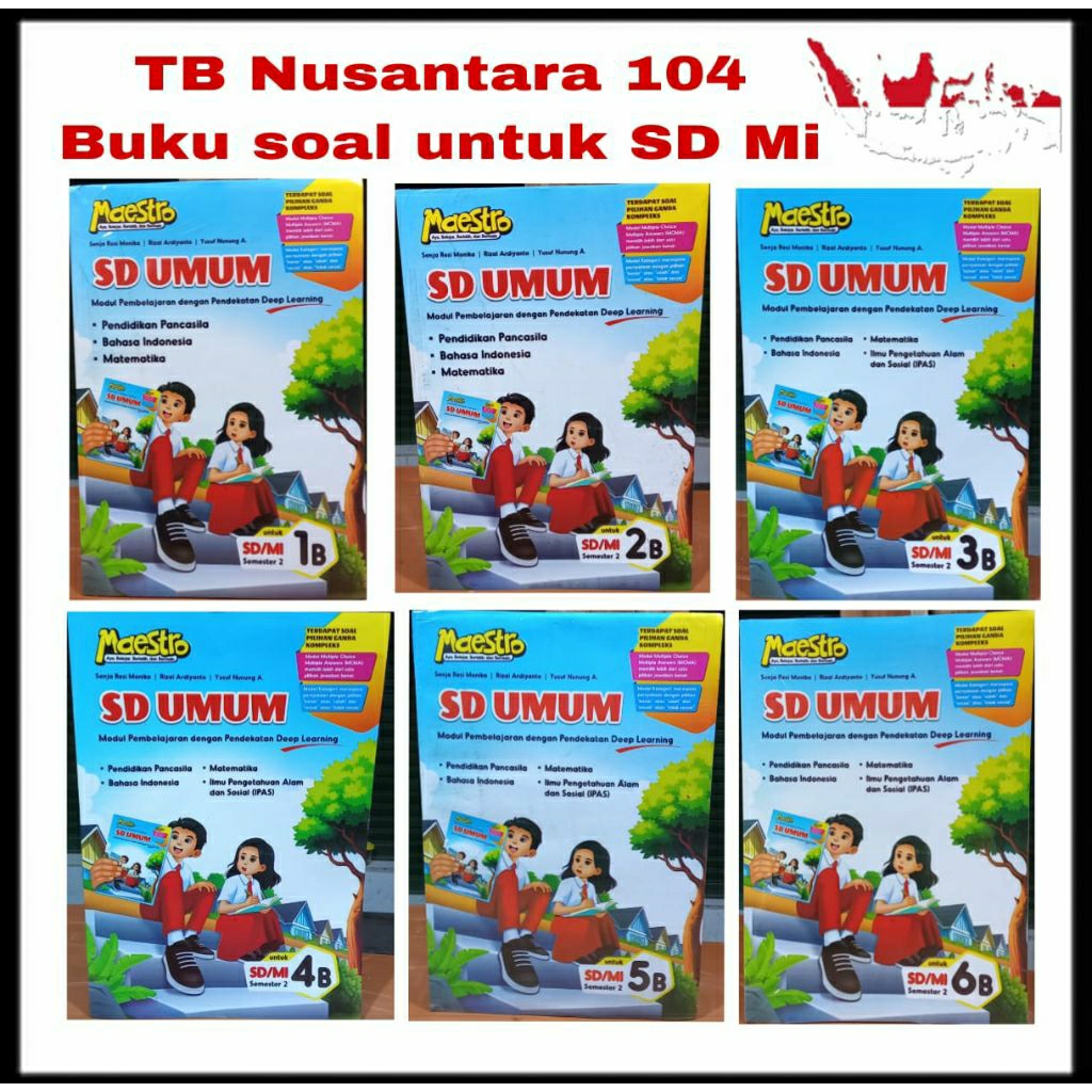 Buku Maestro SD Umum kls 1B,2B,3B 4B, 5B 6B, Deep Learning kurikulum Merdeka semester 2