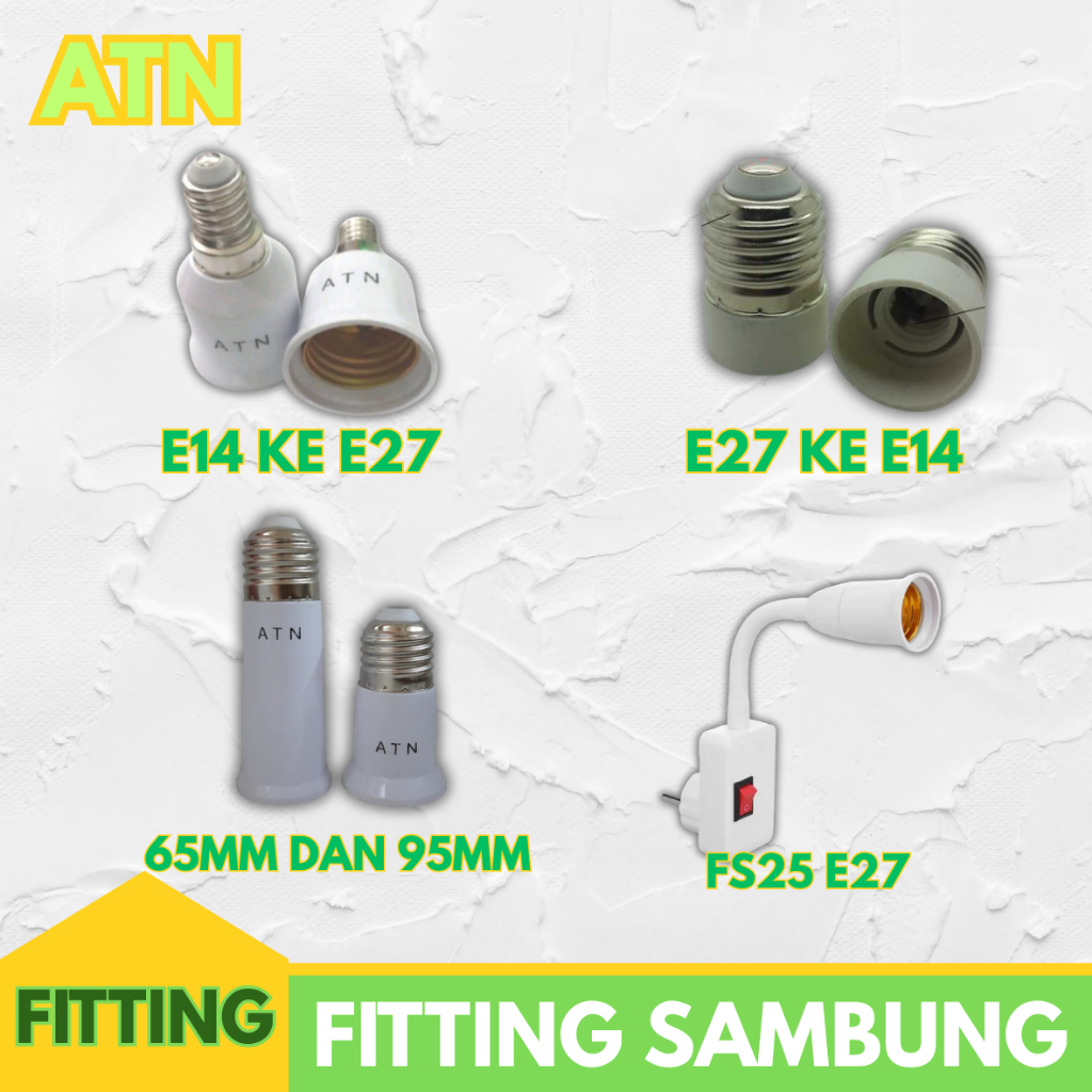 ATN FITTING GANTUNG MURAH BERGARANSI BERBAGAI VARIAN FITTING E14 FITTING E27 FITTING GANTUNG FITTING