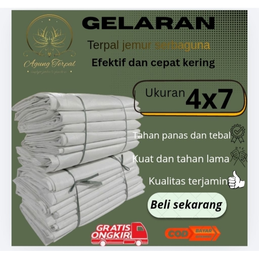 TERPAL GELARAN 4 X 7 TEBAL JEMUR PADI