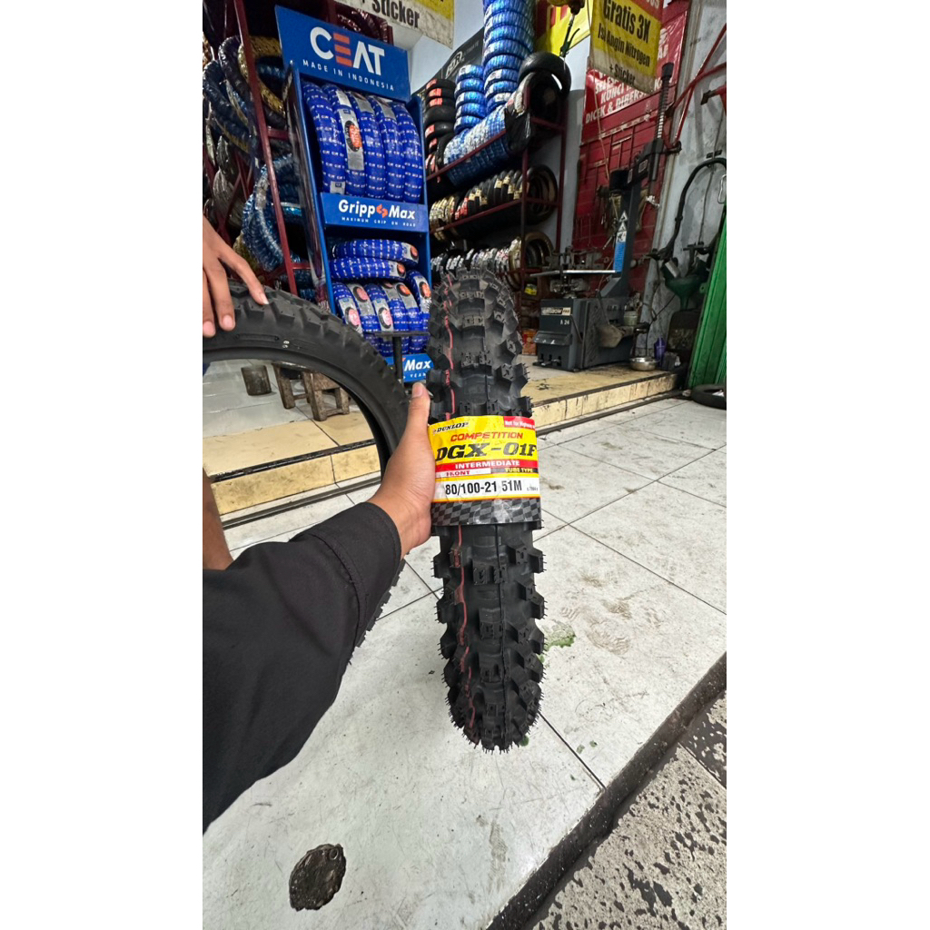 BAN MOTOR DUNLOP DGX trial dan D605 berat (5kg)