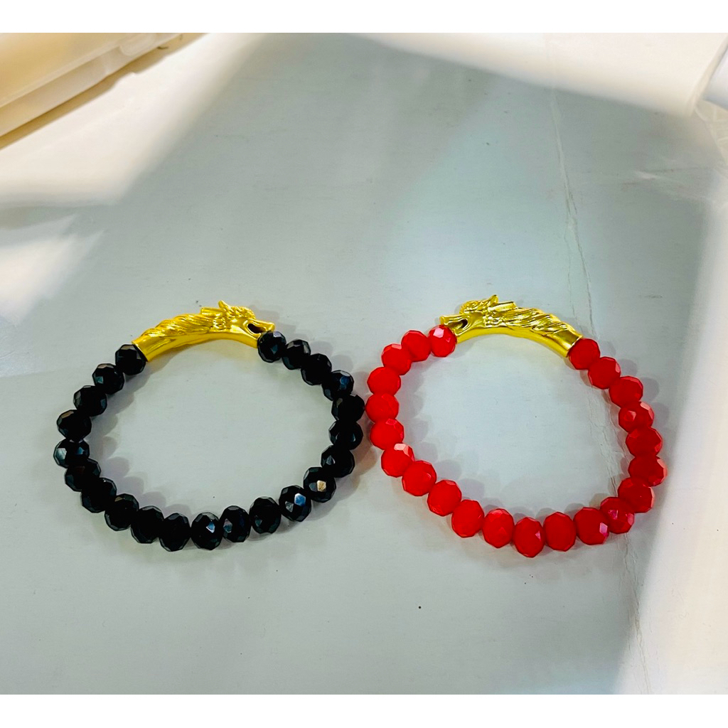 Gelang tangan wanita kristal lapis emas // gelang kristal charm // gelang kristal keren